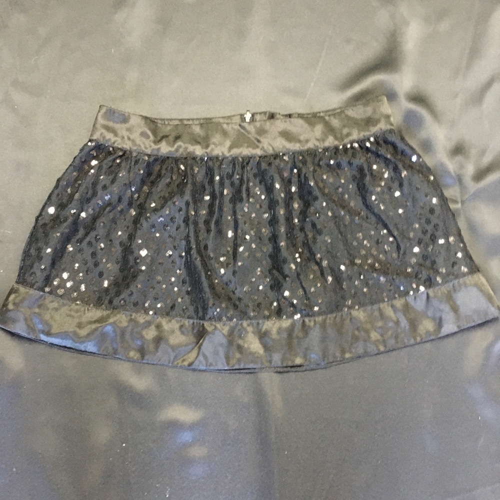 Black sequin and silk mini